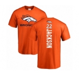 Football Denver Broncos #22 Kareem Jackson Orange Backer T-Shirt
