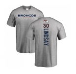 NFL Nike Denver Broncos #30 Phillip Lindsay Ash Backer T-Shirt