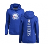 NBA Women's Nike Philadelphia 76ers #10 Maurice Cheeks Royal Blue Backer Pullover Hoodie