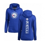 NBA Women's Nike Philadelphia 76ers #31 Mike Muscala Royal Blue Backer Pullover Hoodie