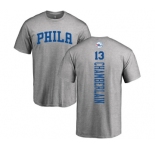 NBA Nike Philadelphia 76ers #13 Wilt Chamberlain Ash Backer T-Shirt