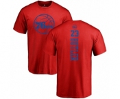 NBA Nike Philadelphia 76ers #23 Jimmy Butler Red One Color Backer T-Shirt