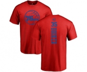 NBA Nike Philadelphia 76ers #35 Trevor Booker Red One Color Backer T-Shirt