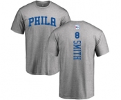 NBA Nike Philadelphia 76ers #8 Zhaire Smith Ash Backer T-Shirt