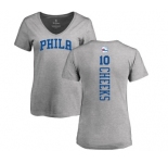 NBA Women's Nike Philadelphia 76ers #10 Maurice Cheeks Ash Backer T-Shirt