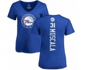 NBA Women's Nike Philadelphia 76ers #31 Mike Muscala Royal Blue Backer T-Shirt