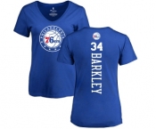 NBA Women's Nike Philadelphia 76ers #34 Charles Barkley Royal Blue Backer T-Shirt
