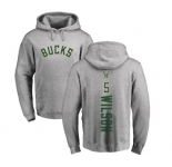 NBA Nike Milwaukee Bucks #5 D. J. Wilson Ash Backer Pullover Hoodie