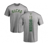 NBA Nike Milwaukee Bucks #13 Malcolm Brogdon Ash Backer T-Shirt