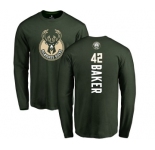 NBA Nike Milwaukee Bucks #42 Vin Baker Green Backer Long Sleeve T-Shirt
