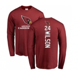 Football Arizona Cardinals #24 Adrian Wilson Maroon Backer Long Sleeve T-Shirt