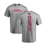 Football Arizona Cardinals #53 A.Q. Shipley Ash Backer T-Shirt