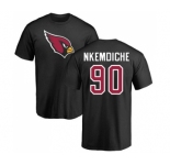NFL Nike Arizona Cardinals #90 Robert Nkemdiche Black Name & Number Logo T-Shirt