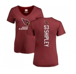 Football Women's Arizona Cardinals #53 A.Q. Shipley Maroon Backer T-Shirt