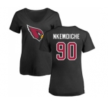 NFL Women's Nike Arizona Cardinals #90 Robert Nkemdiche Black Name & Number Logo T-Shirt