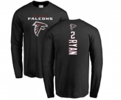 Football Atlanta Falcons #2 Matt Ryan Black Backer Long Sleeve T-Shirt