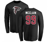 NFL Nike Atlanta Falcons #99 Terrell McClain Black Name & Number Logo Long Sleeve T-Shirt