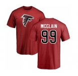 NFL Nike Atlanta Falcons #99 Terrell McClain Red Name & Number Logo T-Shirt
