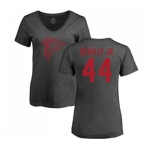 Football Women's Atlanta Falcons #44 Vic Beasley Ash One Color T-Shirt