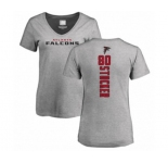 Football Women's Atlanta Falcons #80 Luke Stocker Ash Backer T-Shirt
