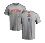 NBA Nike New York Knicks #20 Kevin Knox Ash Backer T-Shirt