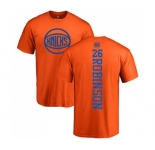 NBA Nike New York Knicks #26 Mitchell Robinson Orange One Color Backer T-Shirt