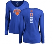 NBA Women's Nike New York Knicks #13 Joakim Noah Royal Blue Backer Long Sleeve T-Shirt
