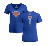 NBA Women's Nike New York Knicks #23 Trey Burke Royal Blue Backer T-Shirt