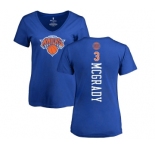 NBA Women's Nike New York Knicks #3 Tracy McGrady Royal Blue Backer T-Shirt