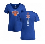 NBA Women's Nike New York Knicks #32 Noah Vonleh Royal Blue Backer T-Shirt