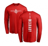 NBA Nike Houston Rockets #1 Tracy McGrady Red Backer Long Sleeve T-Shirt