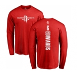 NBA Nike Houston Rockets #6 Vincent Edwards Red Backer Long Sleeve T-Shirt