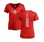 NBA Women's Nike Houston Rockets #17 PJ Tucker Red Backer T-Shirt