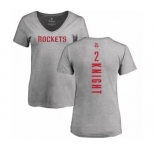 NBA Women's Nike Houston Rockets #2 Brandon Knight Ash Backer T-Shirt