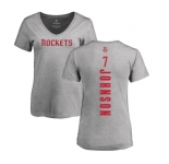 NBA Women's Nike Houston Rockets #7 Joe Johnson Ash Backer T-Shirt