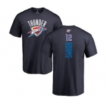 NBA Nike Oklahoma City Thunder #12 Steven Adams Navy Blue Backer T-Shirt
