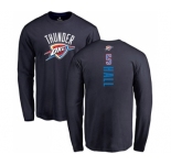 NBA Nike Oklahoma City Thunder #5 Devon Hall Navy Blue Backer Long Sleeve T-Shirt