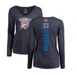 NBA Women's Nike Oklahoma City Thunder #23 Terrance Ferguson Navy Blue Backer Long Sleeve T-Shirt