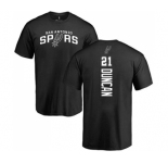 NBA Nike San Antonio Spurs #21 Tim Duncan Black Backer T-Shirt