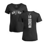 NBA Women's Nike San Antonio Spurs #10 DeMar DeRozan Black Backer T-Shirt