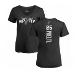 NBA Women's Nike San Antonio Spurs #25 Jakob Poeltl Black Backer T-Shirt