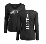 NBA Women's Nike San Antonio Spurs #6 Sean Elliott Black Backer Long Sleeve T-Shirt