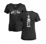 NBA Women's Nike San Antonio Spurs #8 Patty Mills Black Backer T-Shirt