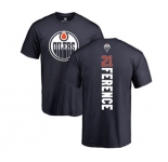 NHL Adidas Edmonton Oilers #21 Andrew Ference Navy Blue Backer T-Shirt