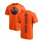 NHL Adidas Edmonton Oilers #93 Ryan Nugent-Hopkins Orange One Color Backer T-Shirt
