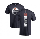 NHL Adidas Edmonton Oilers #98 Jesse Puljujarvi Navy Blue Backer T-Shirt