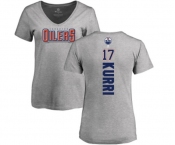 NHL Women Adidas Edmonton Oilers #17 Jari Kurri Ash Backer T-Shirt