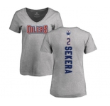 NHL Women Adidas Edmonton Oilers #2 Andrej Sekera Ash Backer T-Shirt