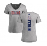 NHL Women Adidas Edmonton Oilers #51 Brian Ferlin Ash Backer T-Shirt