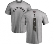 NBA Nike Toronto Raptors #1 Tracy Mcgrady Ash Backer T-Shirt